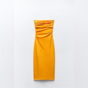 Zara foldover midi dress in S